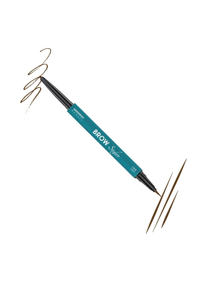 FEMMAC 2-in-1 Brow Styler – Waterproof Brow Pencil + Ink Stain Pen | Long-Lasting, Smudge-Resistant, Dual-Ended Eyebrow Definer for Natural Hair-Like Strokes - Image 1